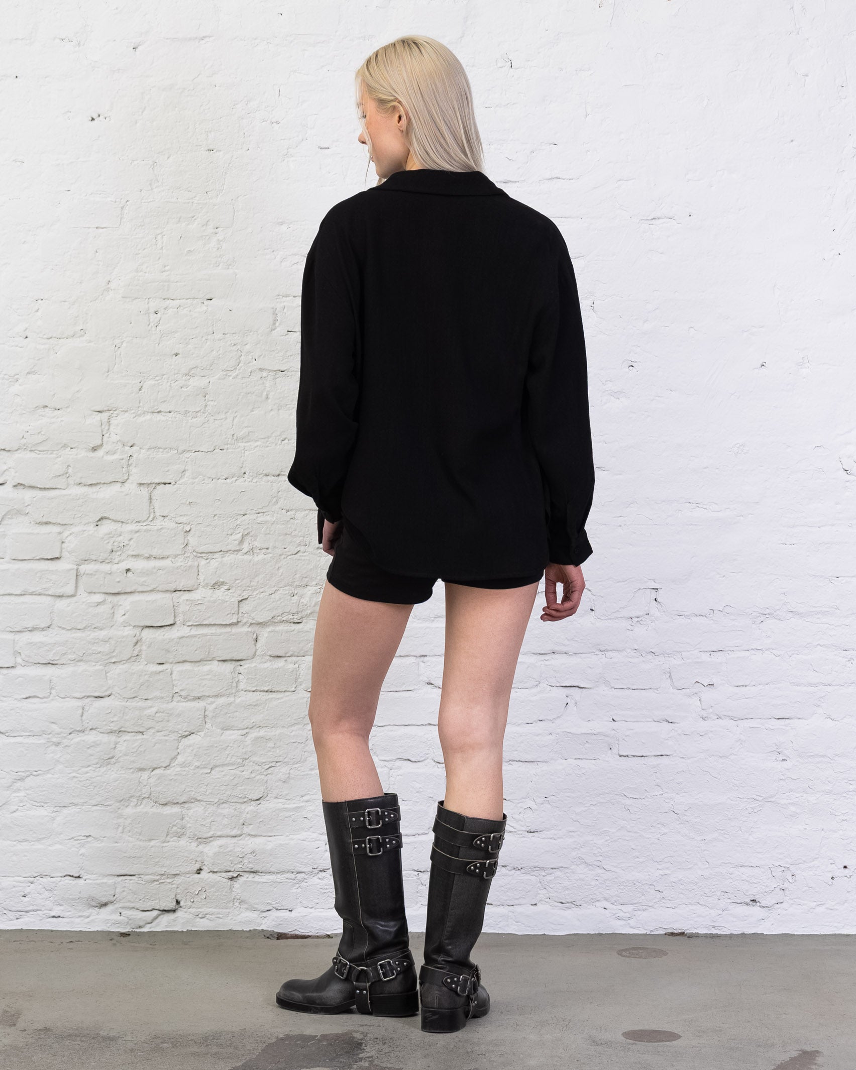 Klassische Bluse aus Leinen-Mix