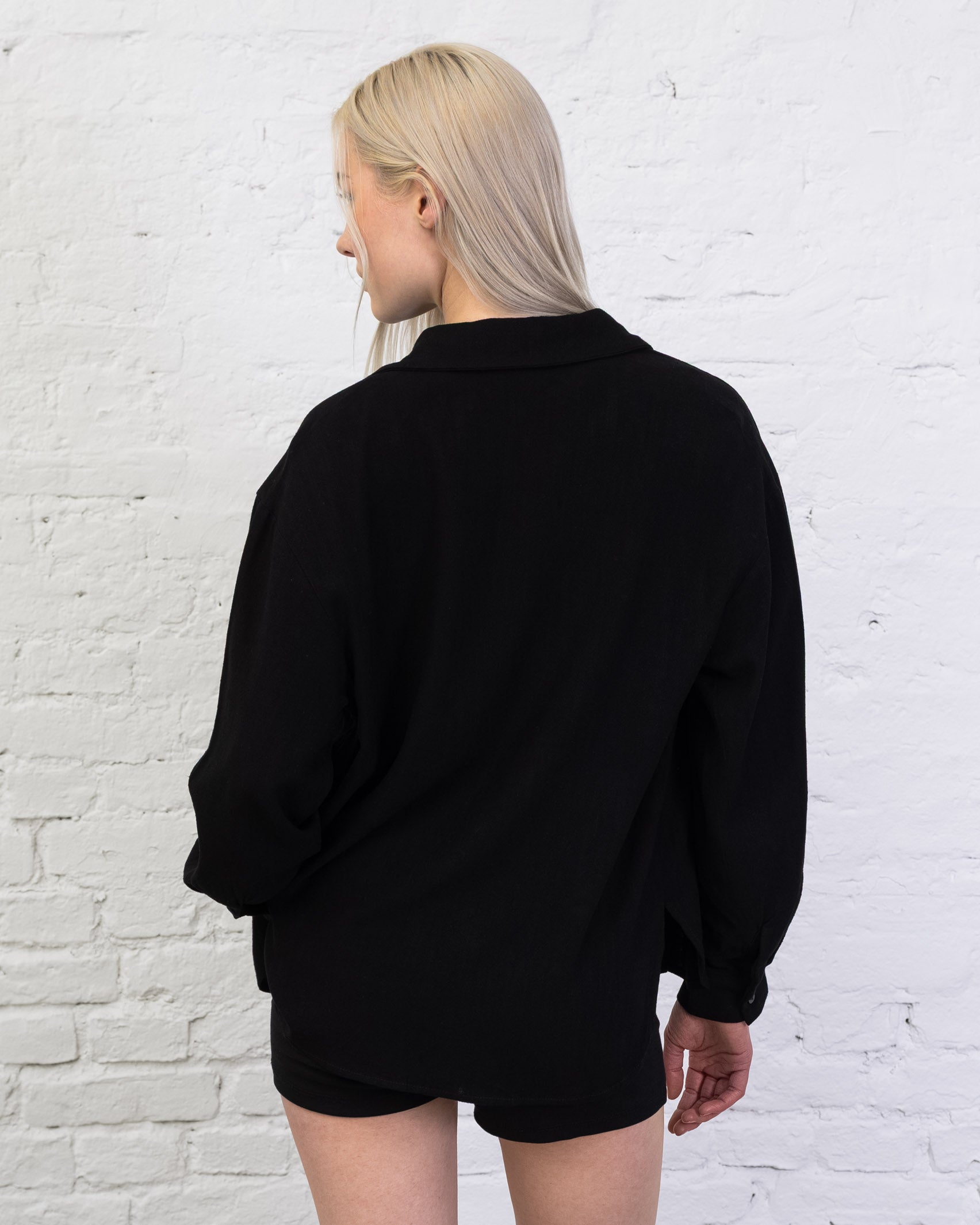 Klassische Bluse aus Leinen-Mix