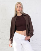 Klassische Bluse aus Leinen-Mix