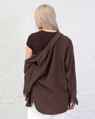 Klassische Bluse aus Leinen-Mix