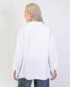Klassische Bluse aus Leinen-Mix