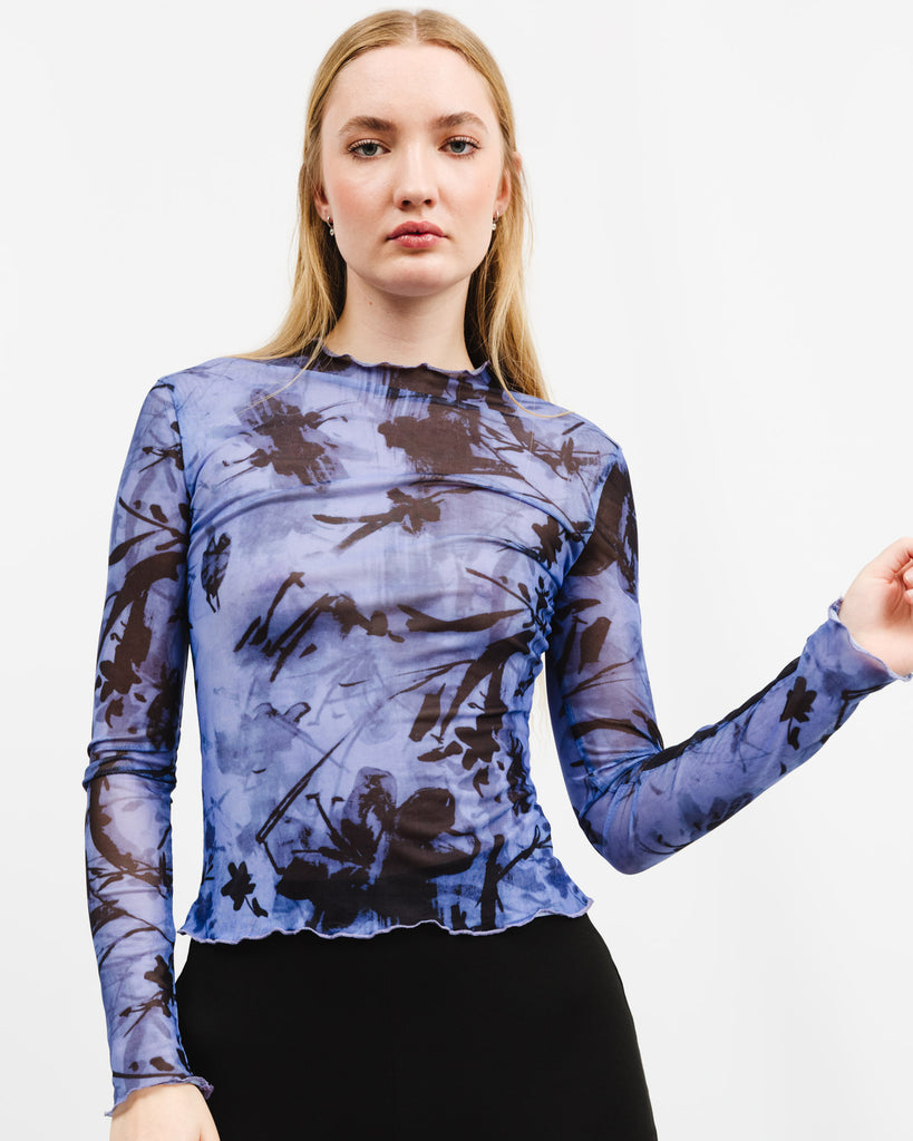 Langarmshirt mit abstraktem floralem Muster - Broke + Schön