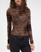 Body mit Schlangenprint aus Samt