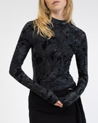 Langarmbody mit floralem Print