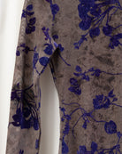 Mesh Body mit samtigem Blumenprint