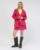 Pink Rot gestreifte Bluse