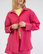 Pink Rot gestreifte Bluse