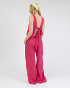 Pink Rot gestreifte Hose