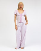 Rosa gestreifte Hose