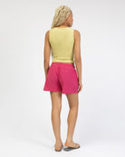 Pink Rot gestreifte Shorts