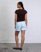 Lockere, gestreifte Shorts