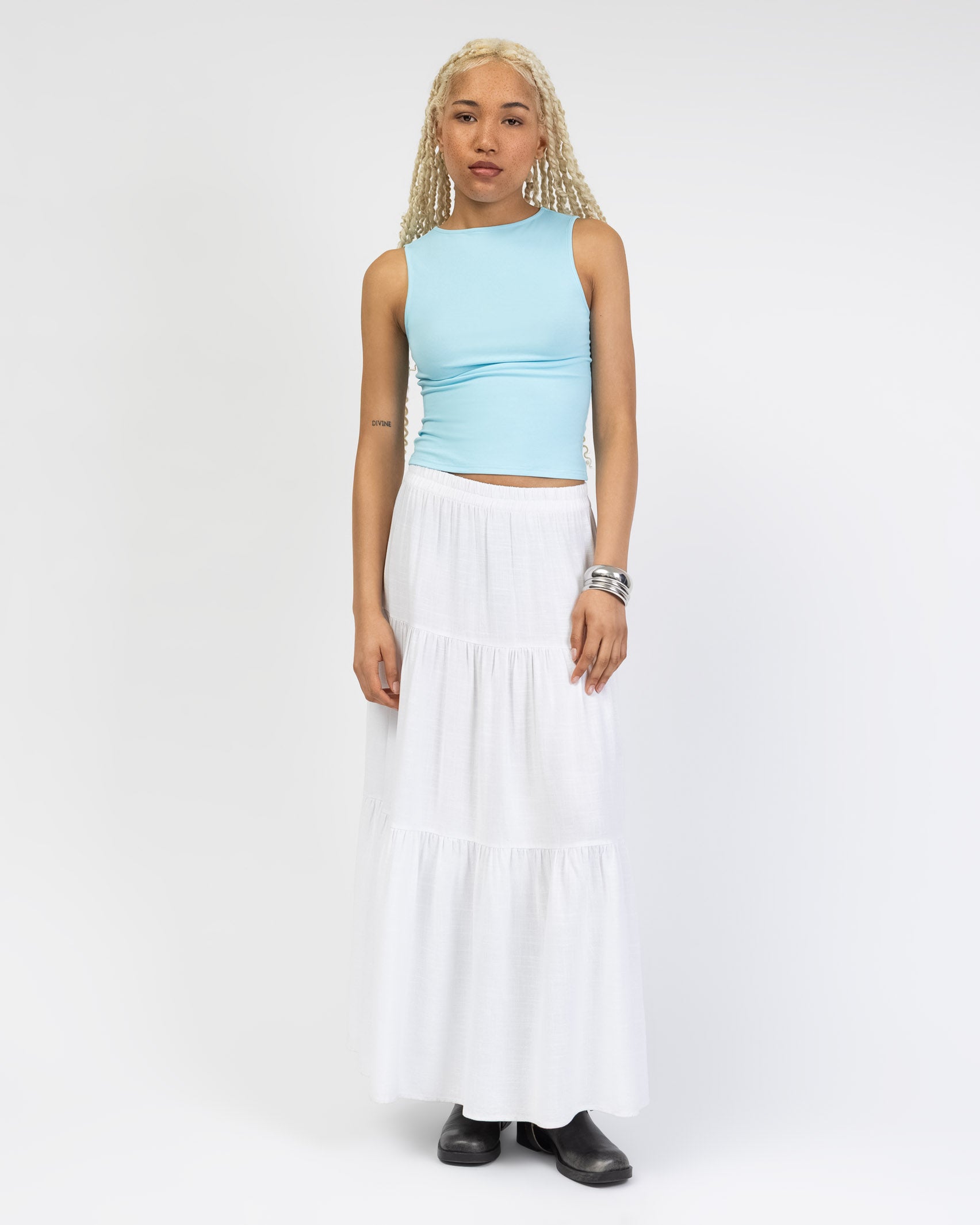 Weiches Top mit U-Boot Ausschnitt