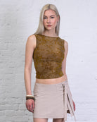 Boatneck Top mit floralem Muster