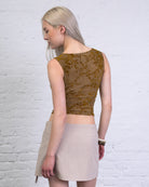 Boatneck Top mit floralem Muster