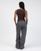 Top mit U-Boot Ausschnitt aus Spitze