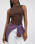 Basic Top mit U-Boot Ausschnitt