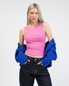 Basic Top mit U-Boot Ausschnitt