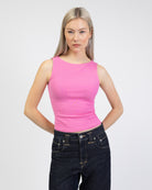 Basic Top mit U-Boot Ausschnitt