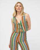 Buntes Top in Häkeloptik