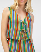 Buntes Top in Häkeloptik