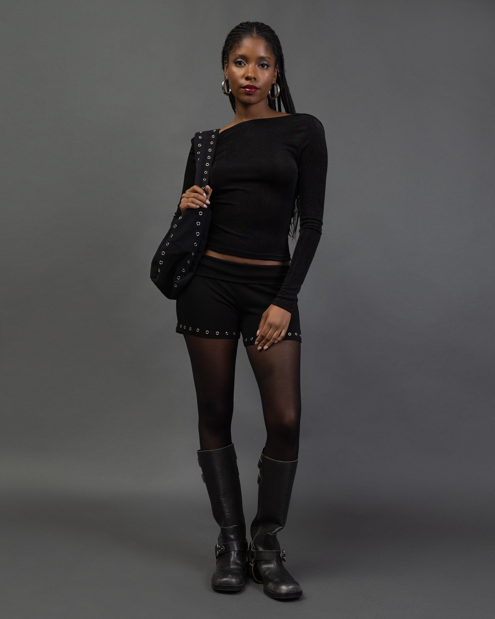 Langarmshirt mit tiefem Rückenausschnitt