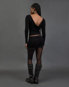 Langarmshirt mit tiefem Rückenausschnitt