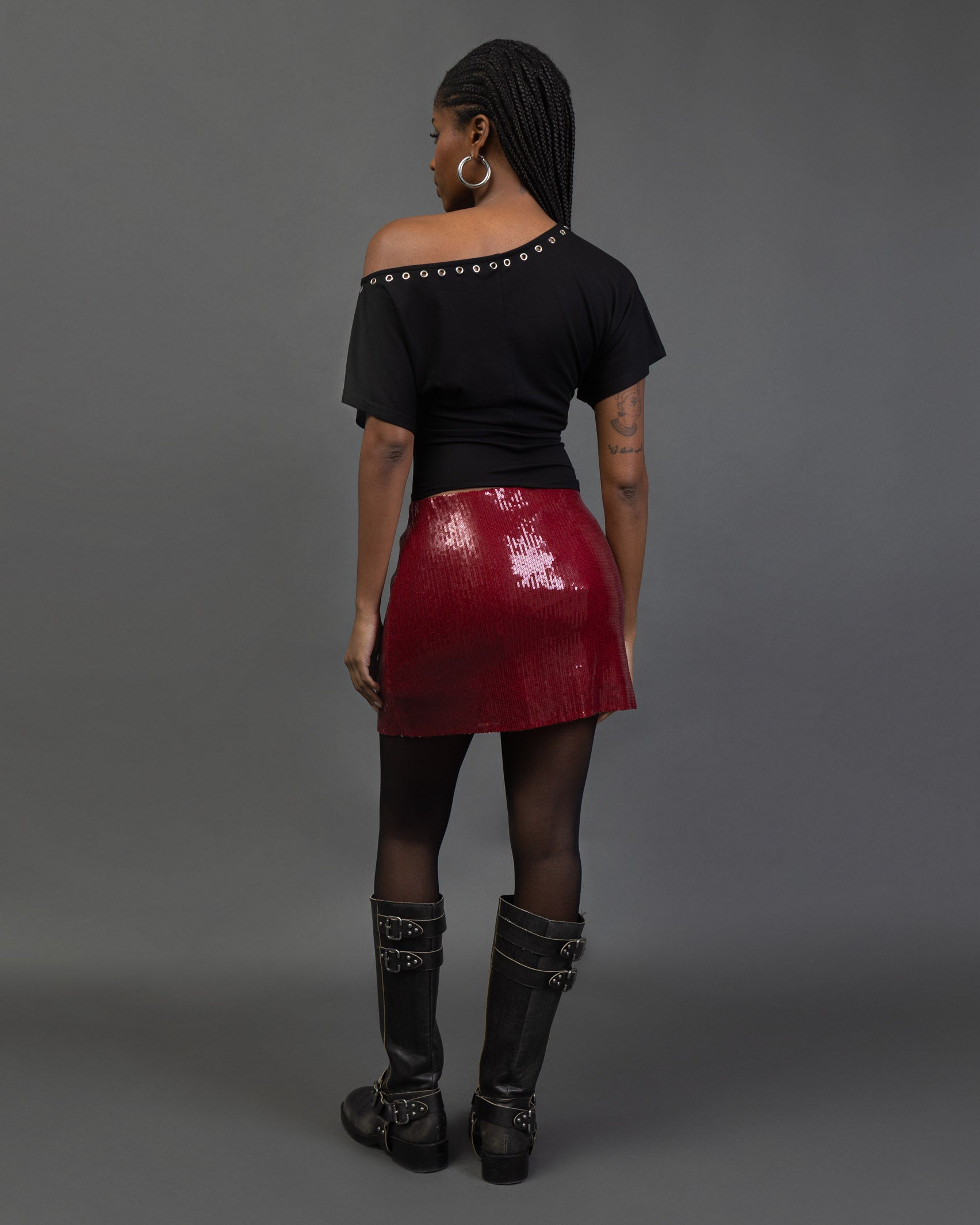 Minirock mit glänzenden Pailletten