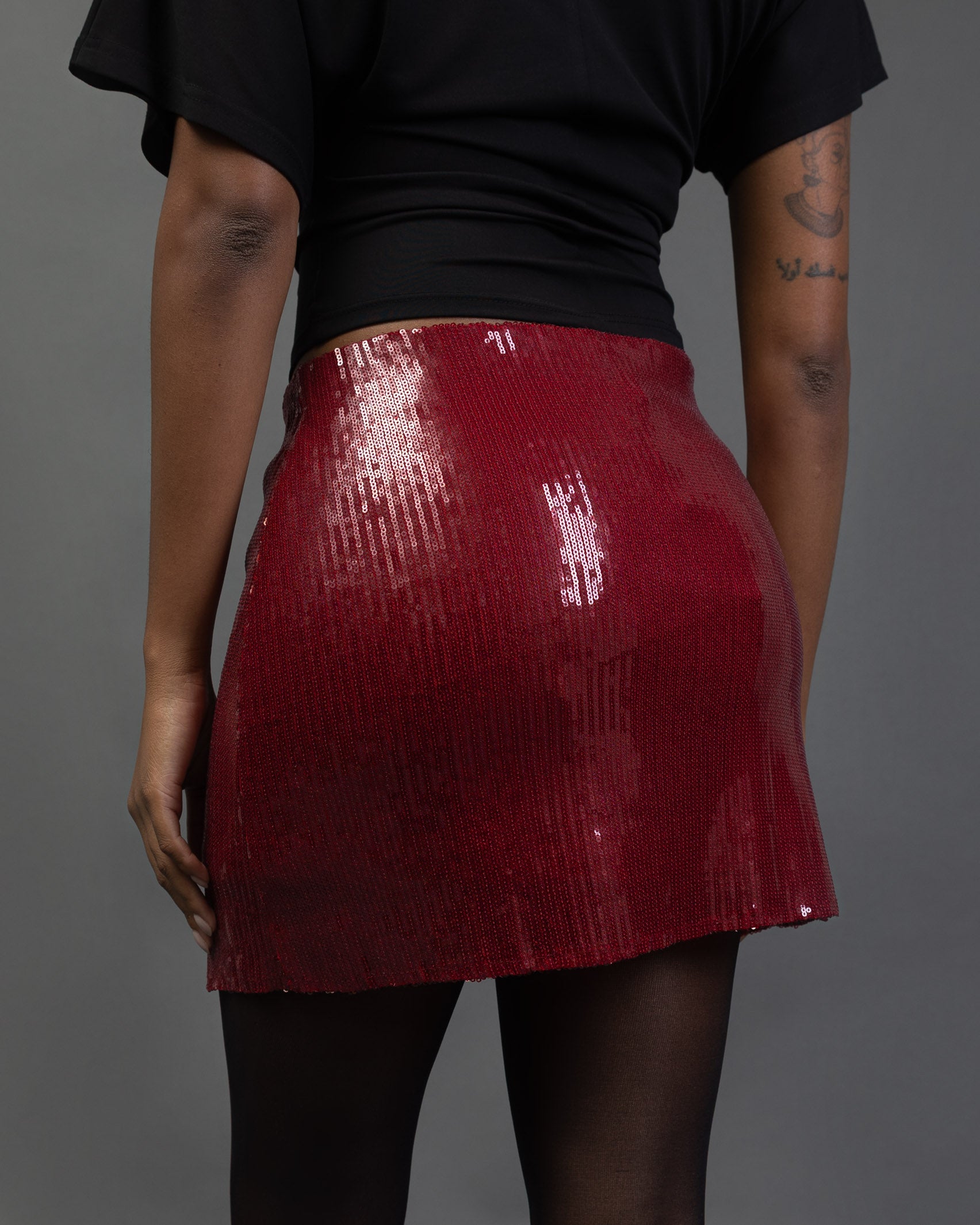 Minirock mit glänzenden Pailletten