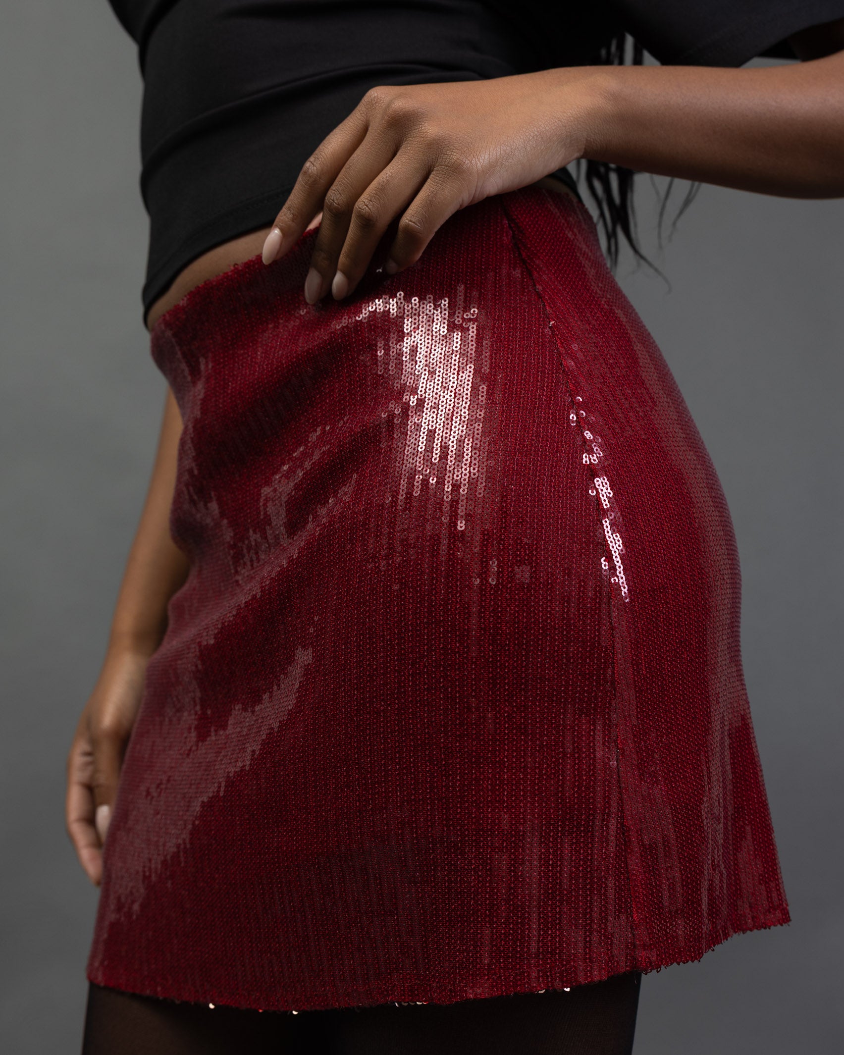 Minirock mit glänzenden Pailletten