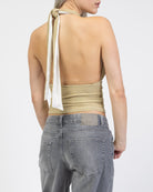 Neckholdertop mit Glitzer