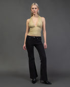 Neckholdertop mit Glitzer