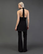 Neckholdertop mit Glitzer