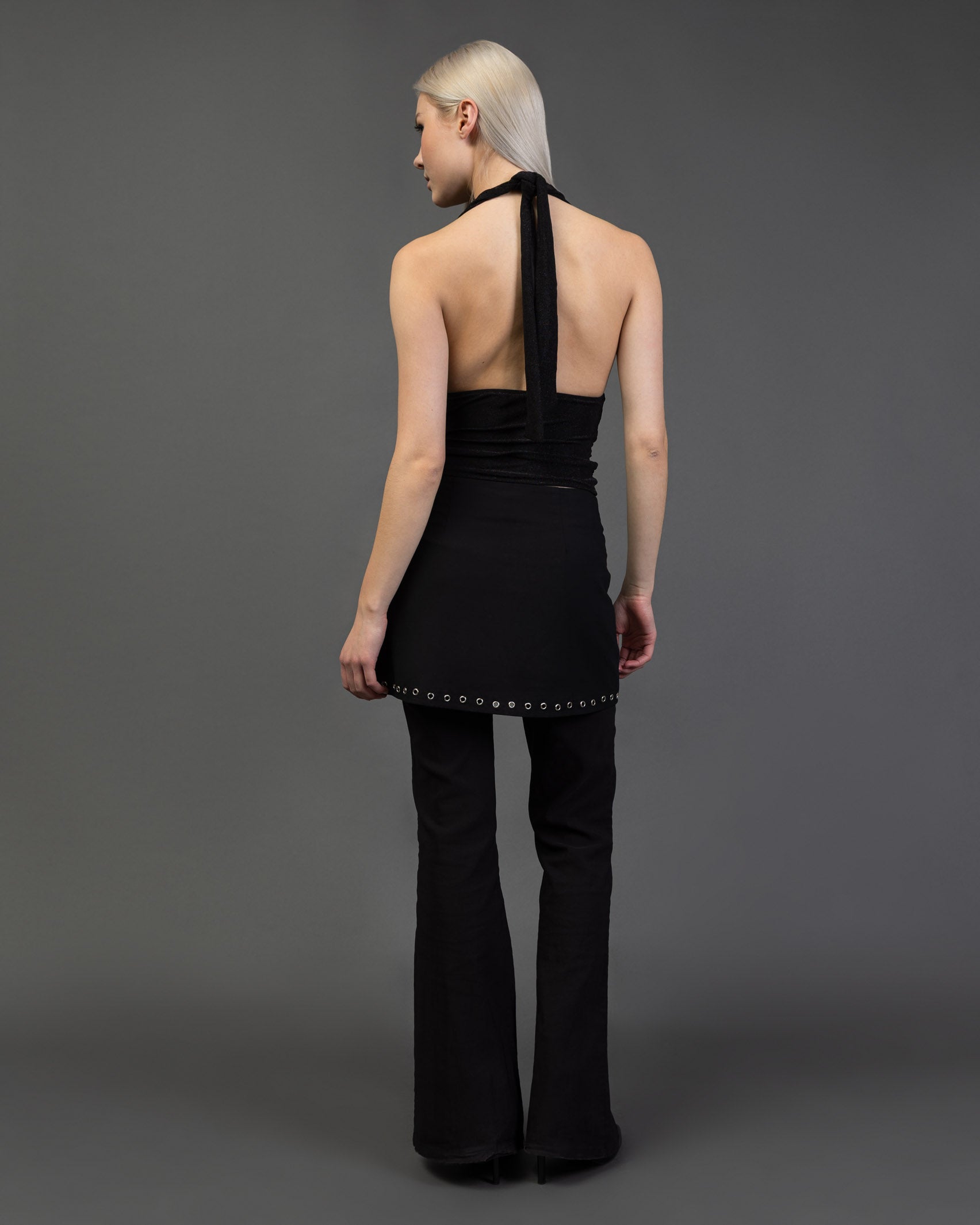 Neckholdertop mit Glitzer