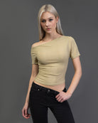 Offshoulder Shirt mit Glitzer