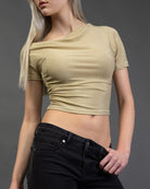 Offshoulder Shirt mit Glitzer