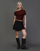 Offshoulder Shirt mit Glitzer