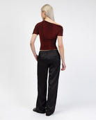 Offshoulder Shirt mit Glitzer