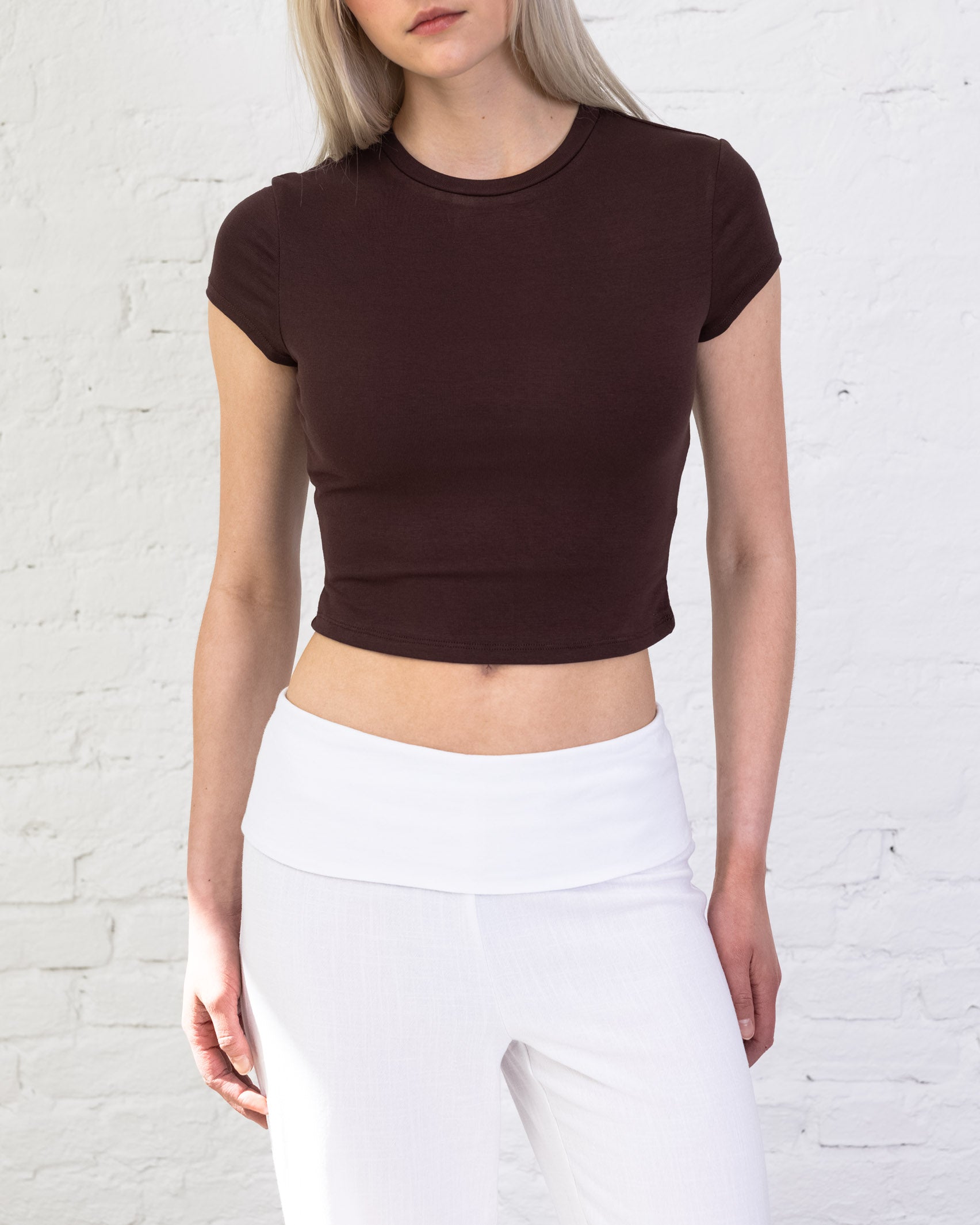 Weiches Crop T-Shirt
