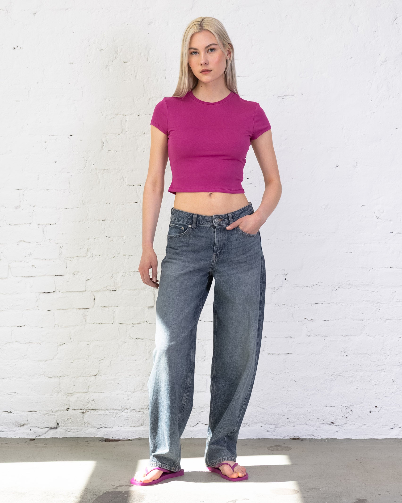 Weiches Crop T-Shirt