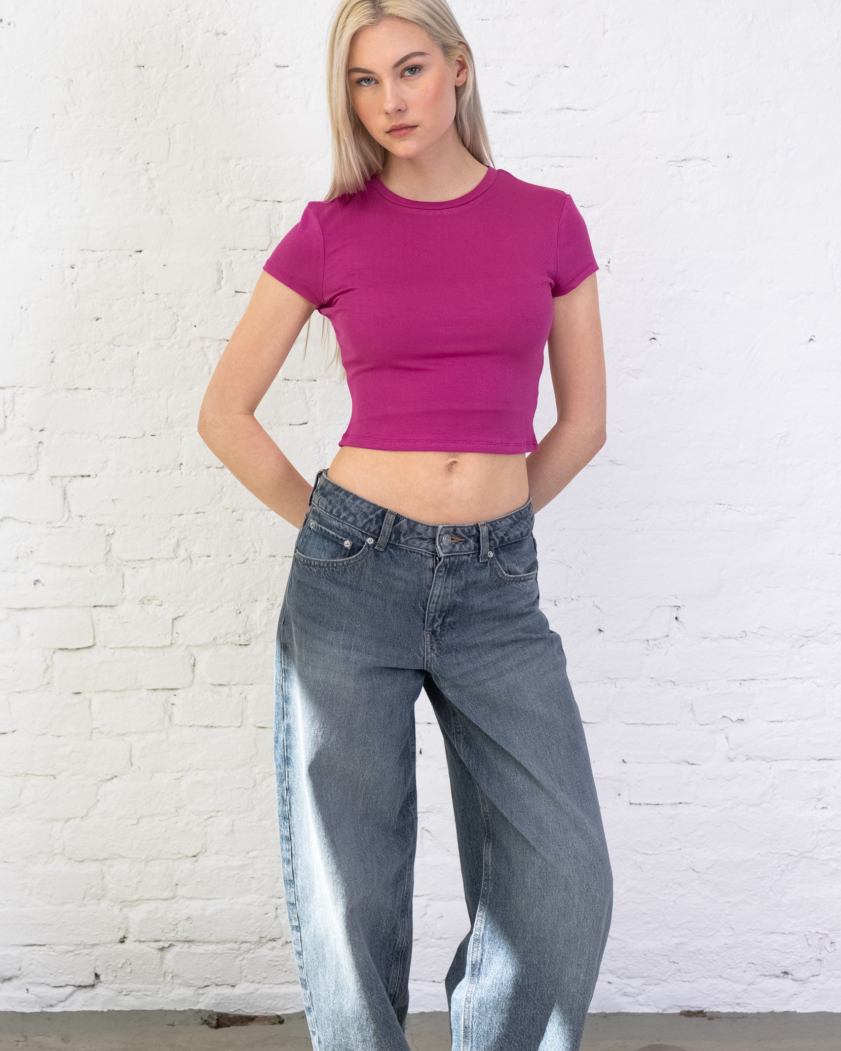 Weiches Crop T-Shirt