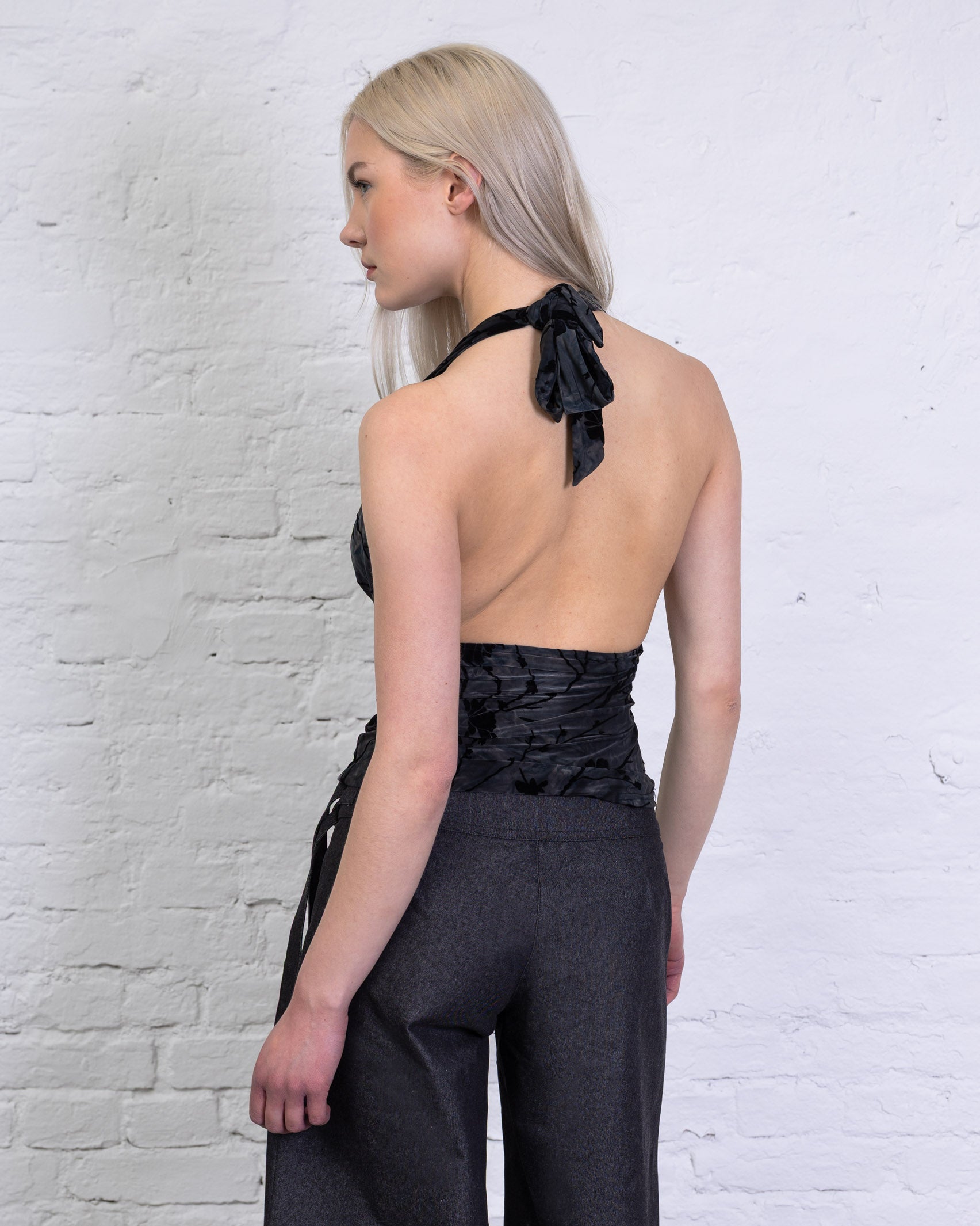 Neckholdertop mit Blumenprint
