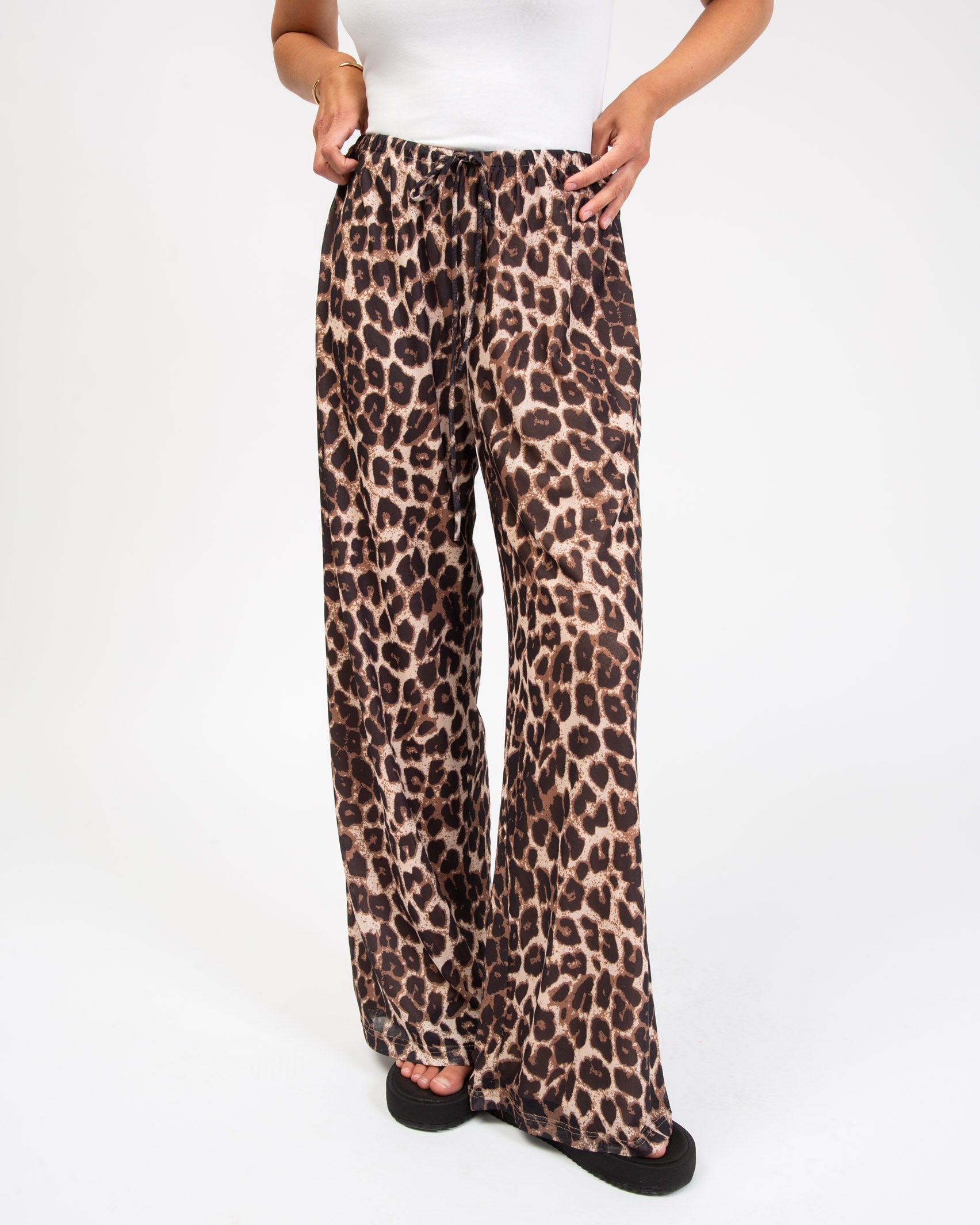 Lockere Mesh Hose mit Leoprint