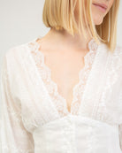 Bluse mit Spitzendetails