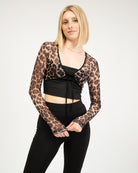 Bolero mit Leoprint zum Binden