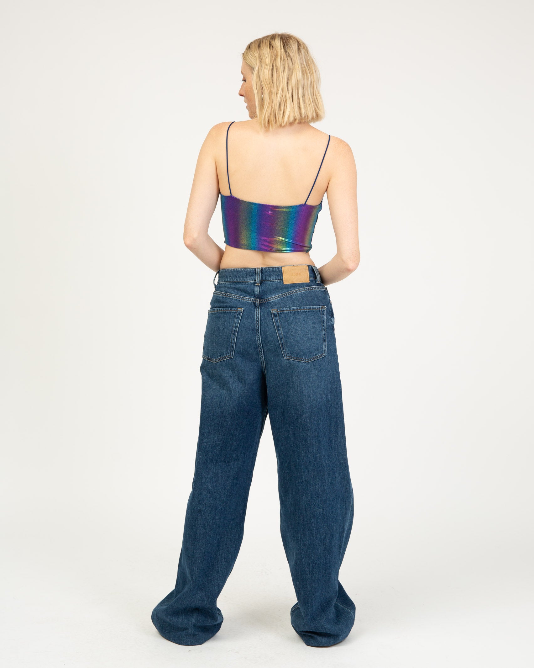 Basic Top mit Regenbogenfarben