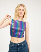 Basic Top mit Regenbogenfarben