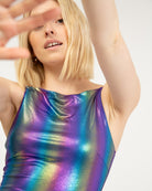 Basic Top mit Regenbogenfarben