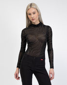 Body mit Wirbelmuster aus Strass