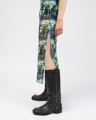 Mesh Maxikleid mit Print