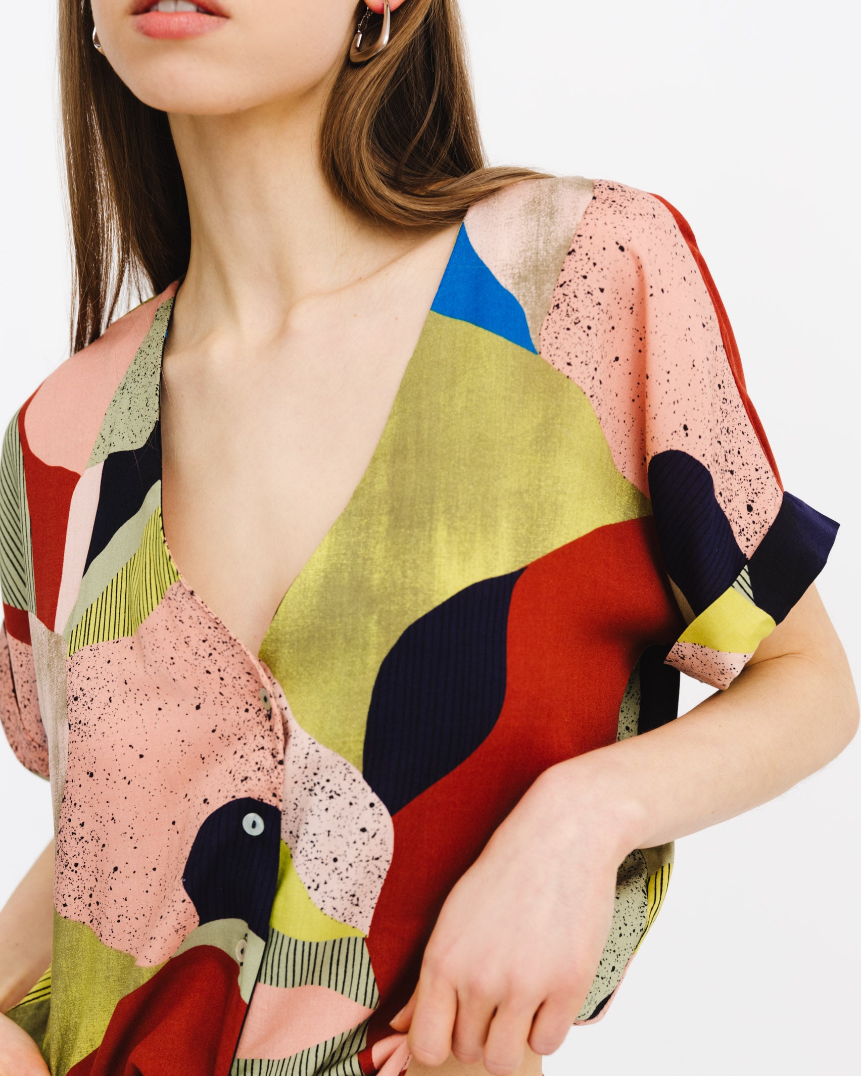 Bluse mit abstraktem Muster - Broke + Schön